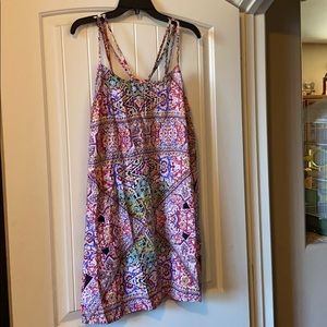 Angie Criss Cross Back Cute Summer Beach Dress S